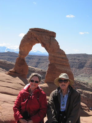 in front of delicate arch